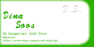 dina soos business card